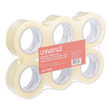 Universal® Quiet Tape Box Sealing Tape, 3" Core, 1.88" X 110 Yds, Clear, 6-pack freeshipping - TVN Wholesale